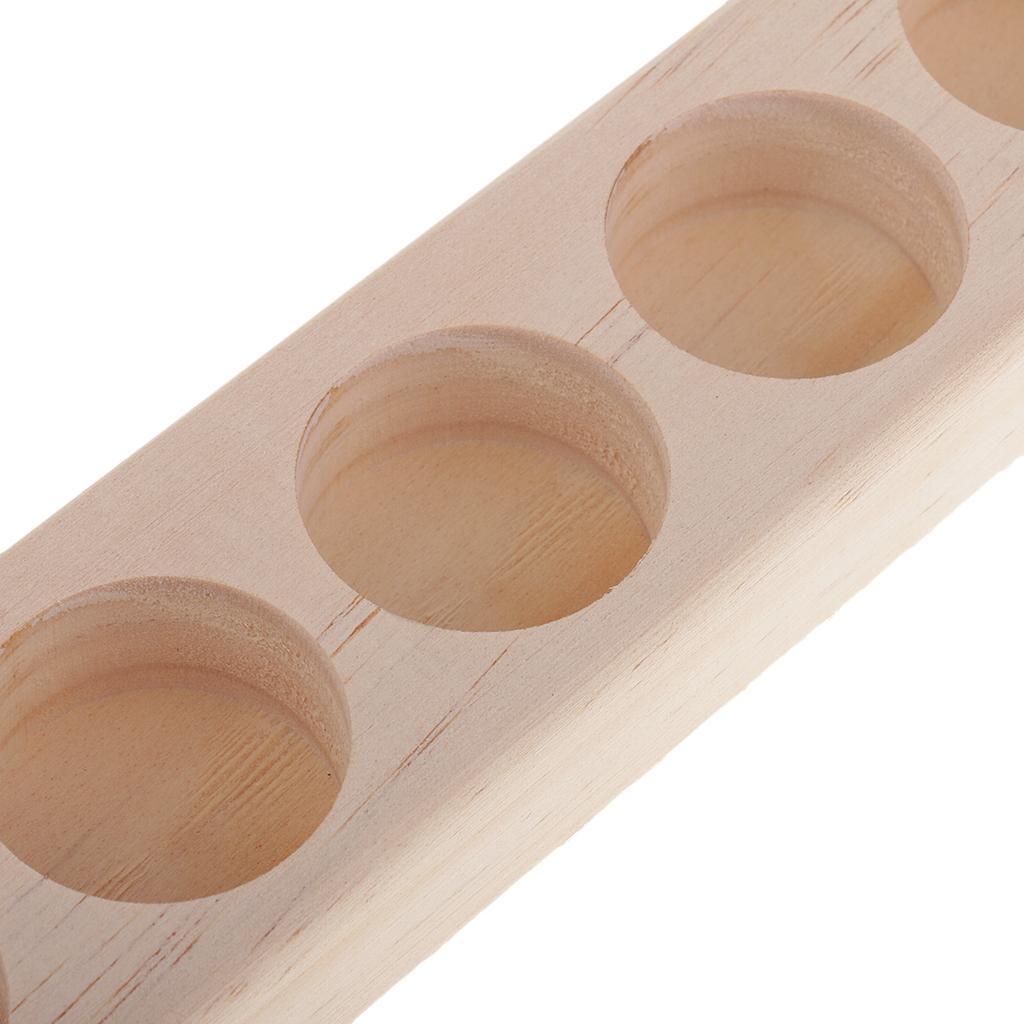 5pcs Essential Oil Bottle Organizer Rack Wooden Aromatherapy Display Stand