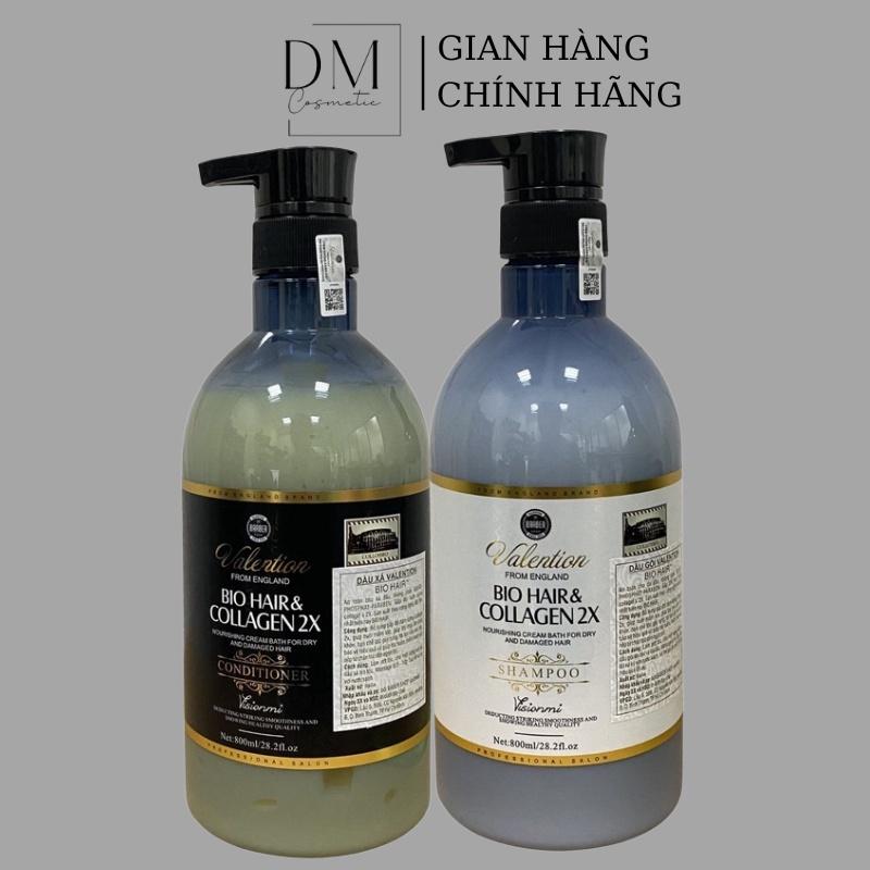 Dầu Gội Valention Bio Hair &amp; Collagen Hương Nước Hoa Phục Hồi Dưỡng Tóc Suôn Mượt 800ml hàng hiệu