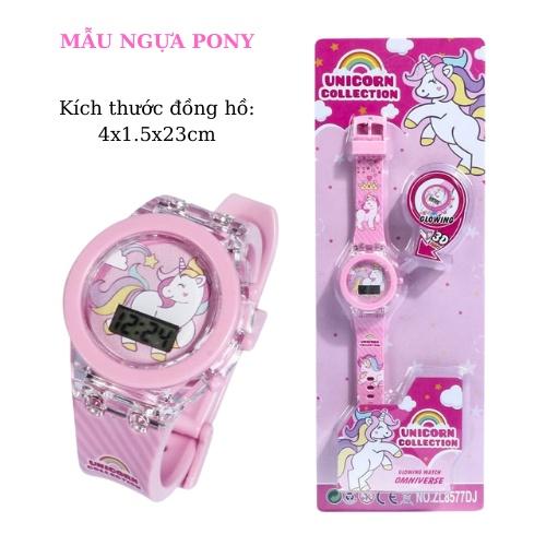 Đồng hồ trẻ em, đồng hồ elsa, ngựa pony, công chúa, búp bê cho bé gái từ 1 đến 10 tuổi Xu Xu Kids