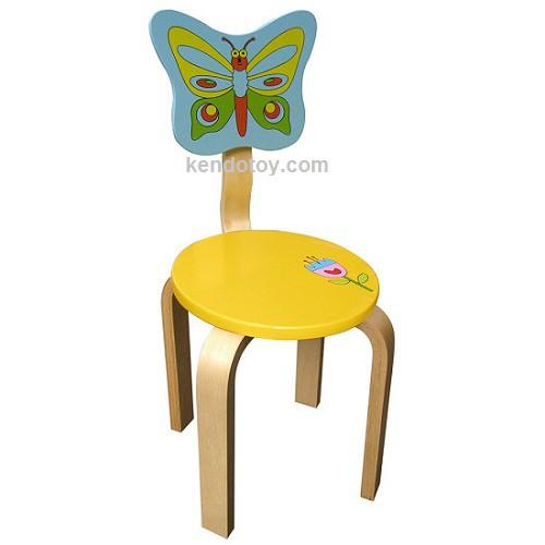 Ghế tựa lưng hình bướm | Bàn ghế trẻ em bằng gỗ