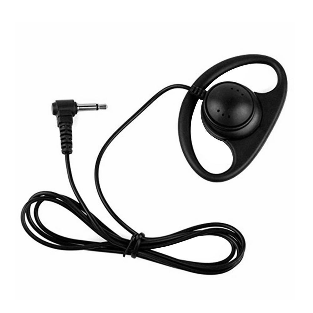Mono Headphone 3.5mm D Hình dạng Chỉ nghe tai nghe tai nghe cao su mềm cho bộ thu phát radio Motorola