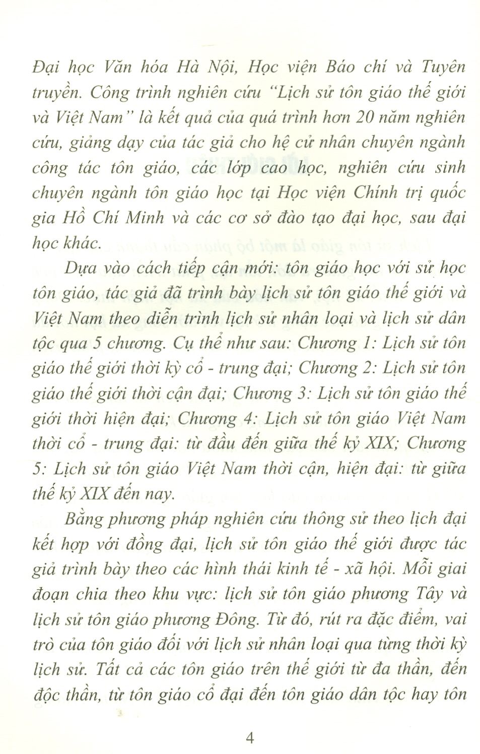 LỊCH SỬ TÔN GIÁO THẾ GIỚI VÀ VIỆT NAM