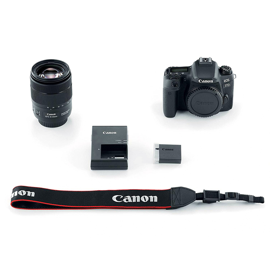 Máy Ảnh Canon 77D Kit 18-135mm IS Nano USM - Hàng Nhập Khẩu (Tặng Thẻ 16GB + Tấm Dán LCD)