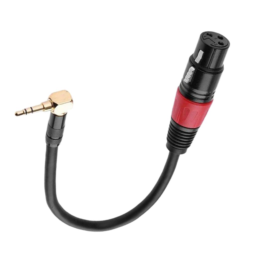 20cm XLR Female to 3.5mm Jack Male Audio Adapter Microphone Cable Microphone Adapter, Wear Resistant