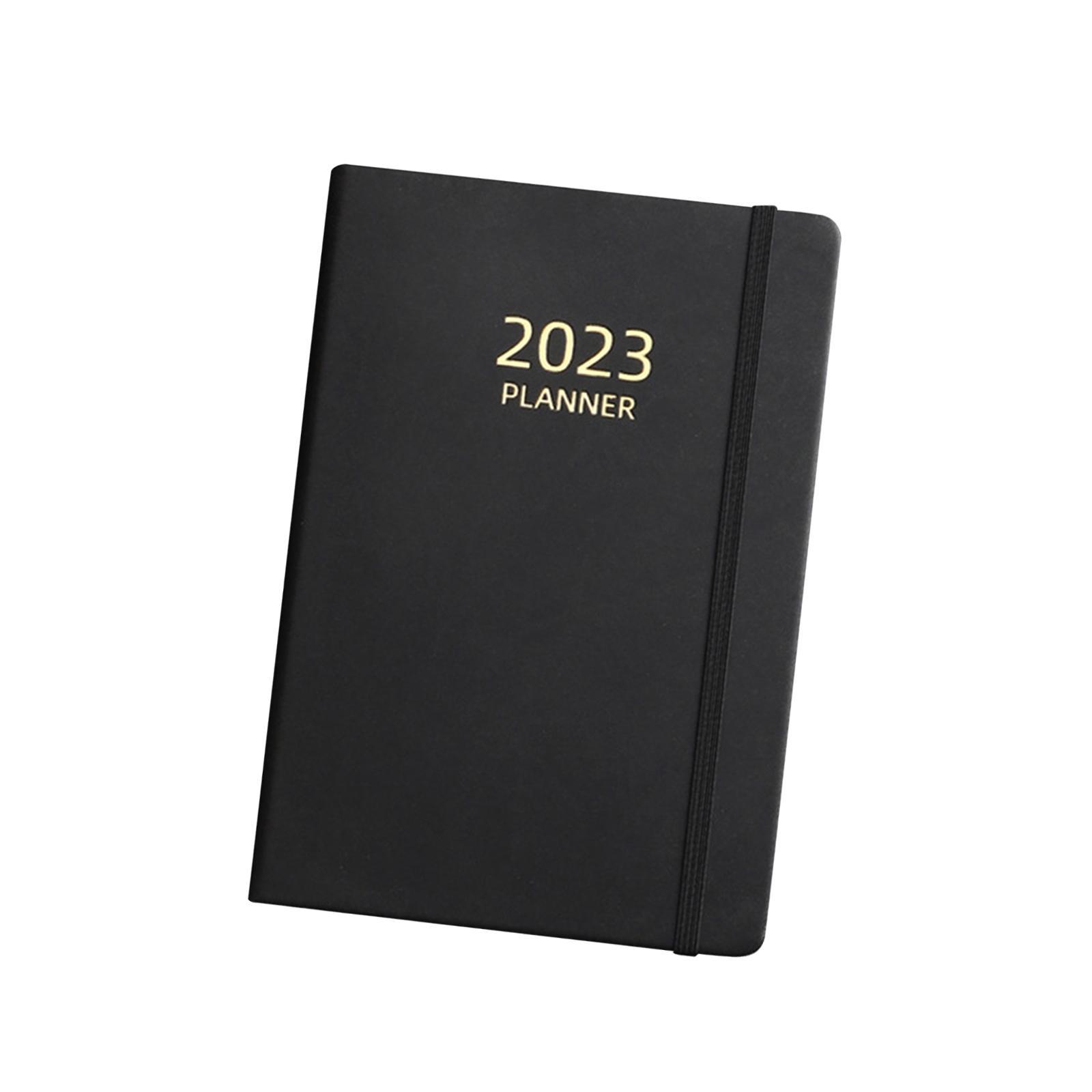A5 Notebook Planner, Journal 2023 Monthly Weekly Daily Planner Notepads Double Sided Writing Pads for Family Home Supplies New Year Gifts