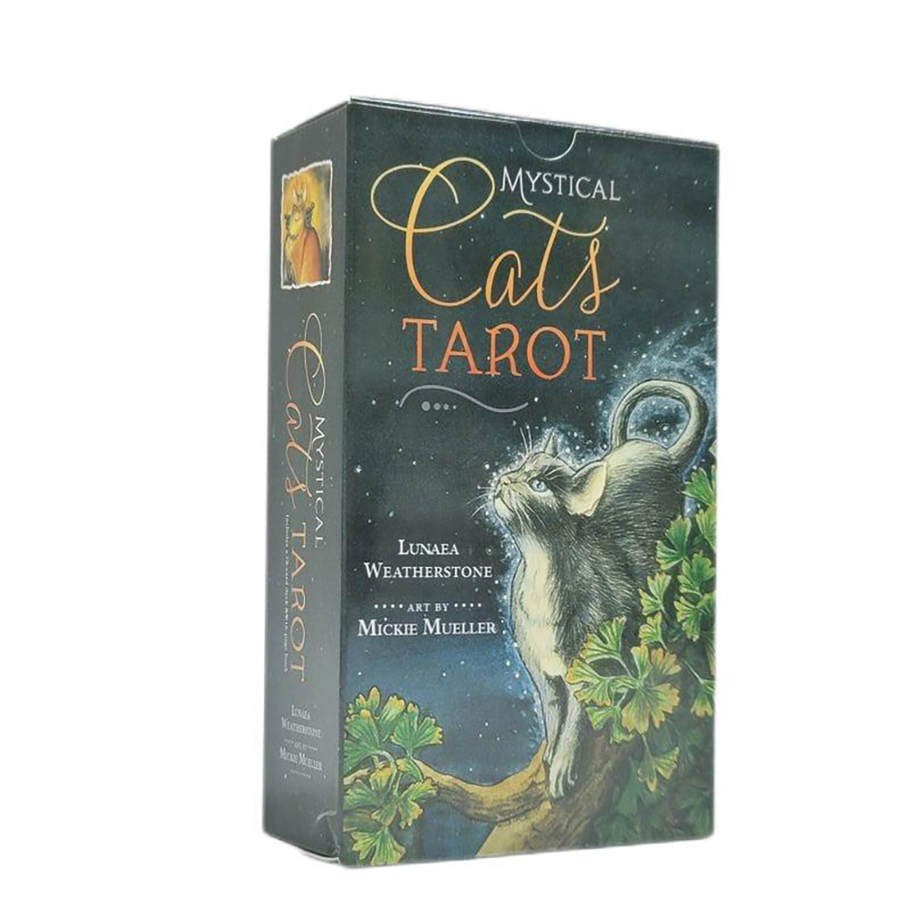 [Size Gốc] Bộ Bài Mystical Cats Tarot 78 Lá Bài 7x12 Cm Tặng Đá Thanh Tẩy