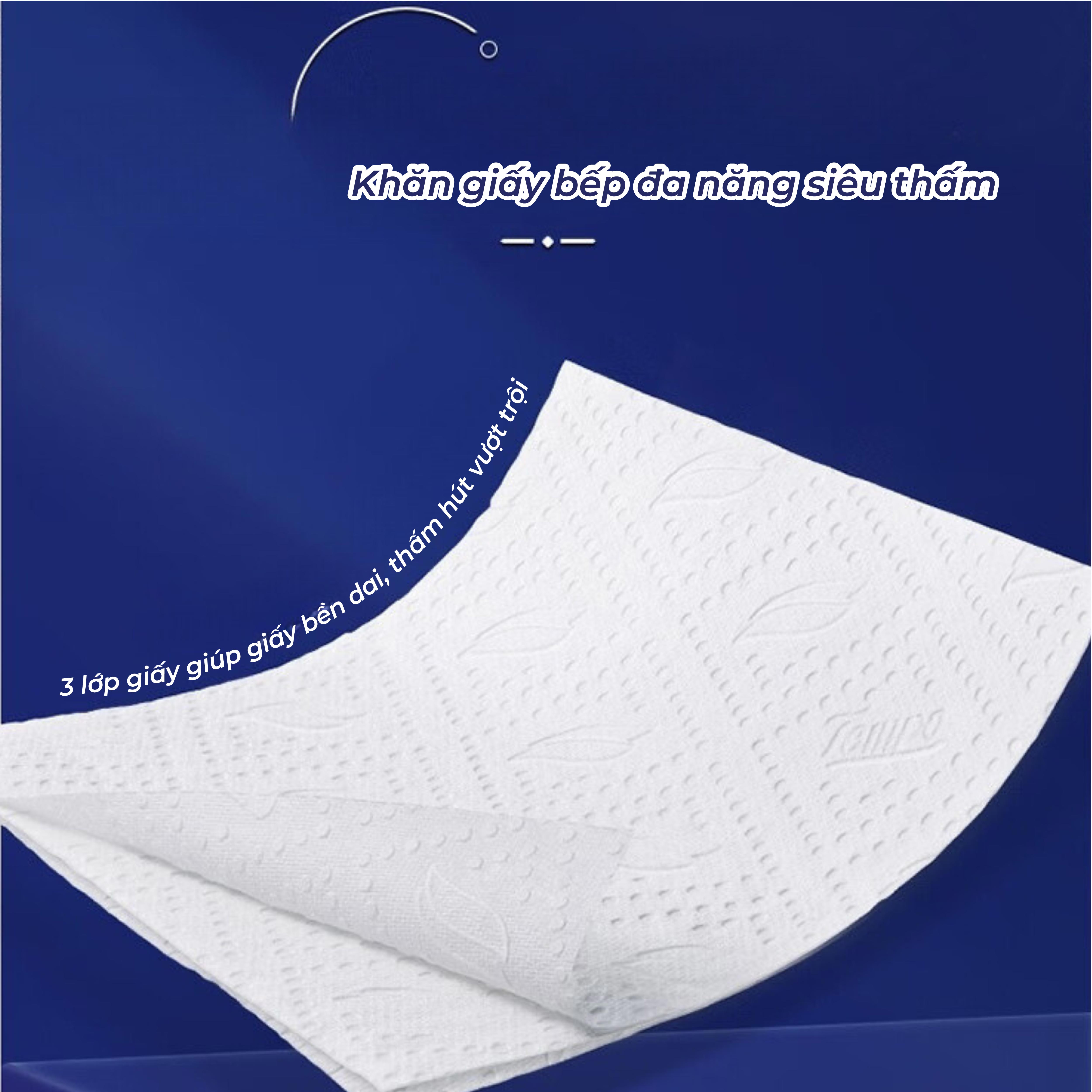 [MUA 2 LỐC TẶNG 1 GÓI KHĂN GIẤY RÚT NGẪU NHIÊN + 1 GIÁ ĐỠ BẾP] Khăn Giấy Lau Bếp Dạng Gói Rút Tempo Siêu Thấm Hút, Bền Dai, Thương Hiệu Đức