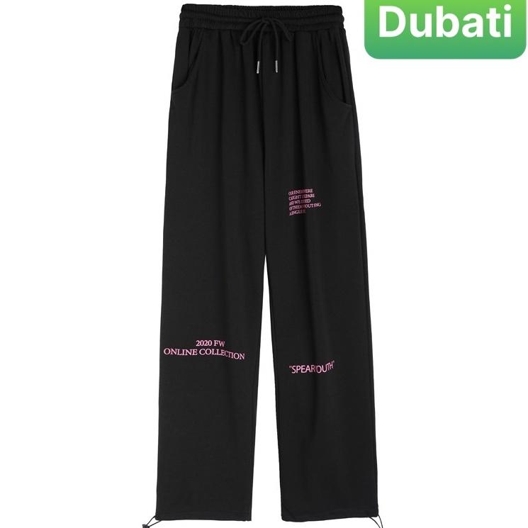 QUẦN JOGGER NAM NỮ UNISEX CHẤT NỈ DÀY DA CÁ ỐNG SUÔNG RỘNG THÊU CHỮ YOUTH RÚT DÂY TREND HÀN QUỐC VIP PRO - DUBATI FASHI