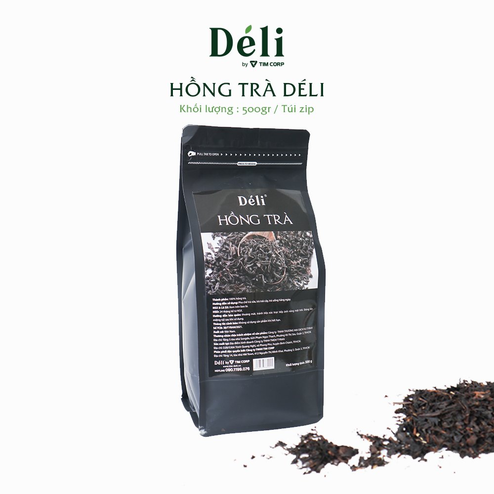 Bột pha trà sữa Déli 1kg+ Hồng trà Déli 500gr+ Bột cacao Déli 1kg [COMBO nguyên liệu pha chế 50ly trà sữa Chocolate] HSD: 12 tháng