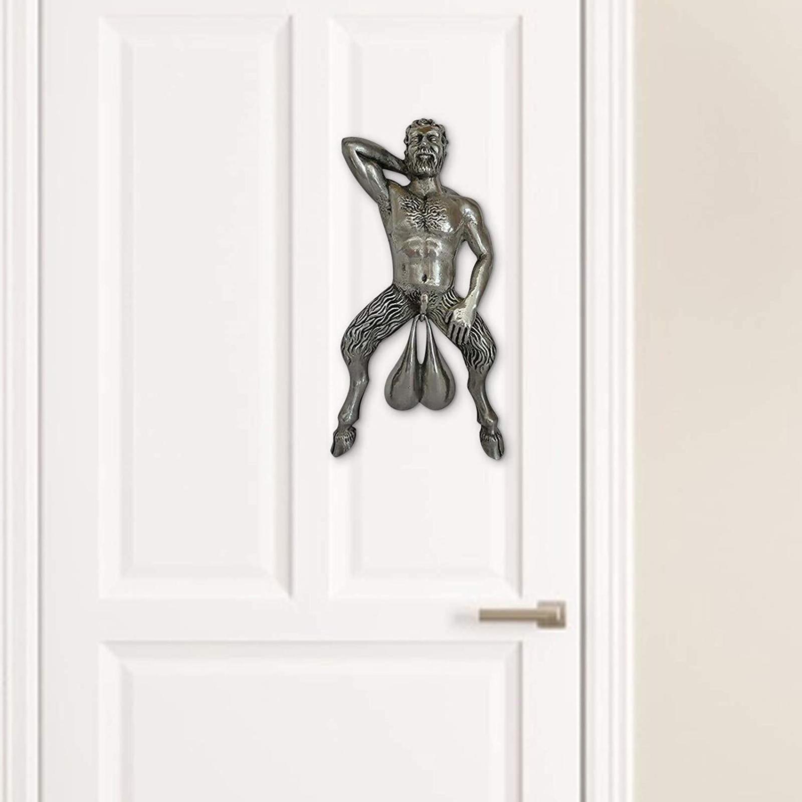 Door Knocker Wall Sculpture Ornament Home Decor Resin Statue Figurine