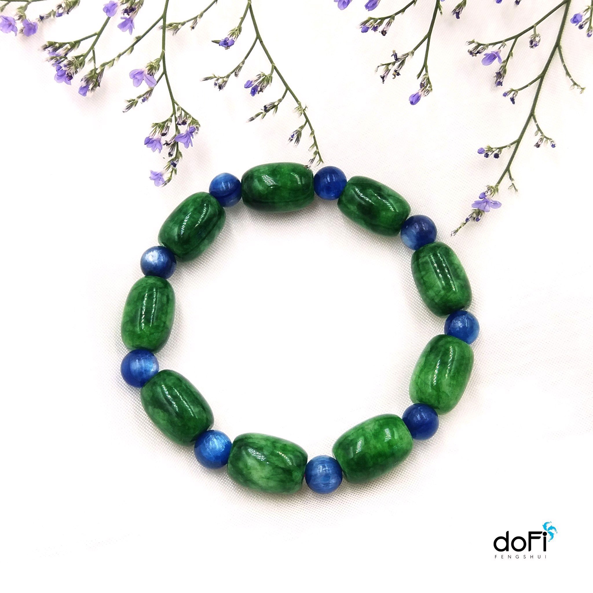 VÒNG LU THỐNG CẨM THẠCH PHỐI KYANITE 8LI