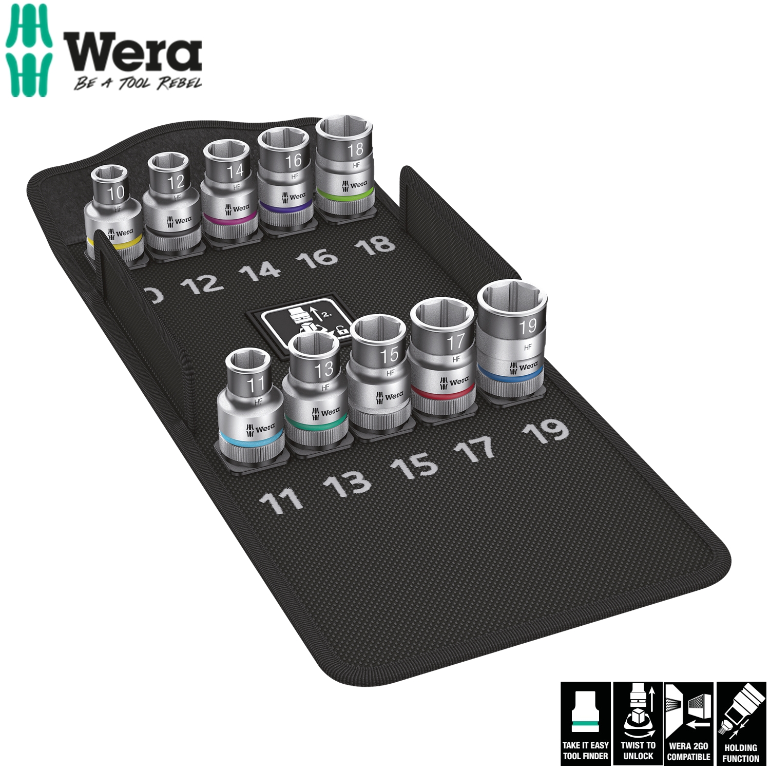 Bộ đầu tuýp 1/2&quot; với chức năng giữ 8790 1 Zyklop socket set with holding function, Wera 05004203001