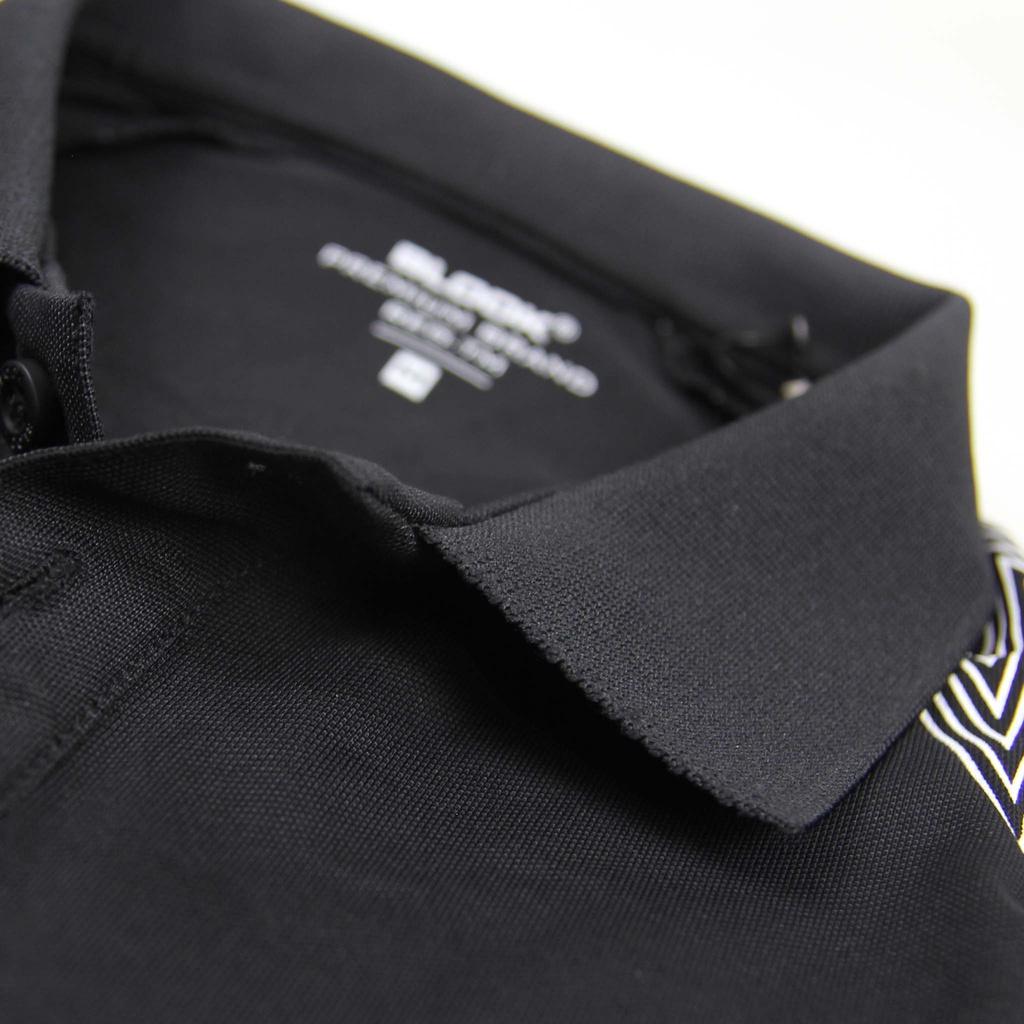 Áo Polo nam phối sọc BLOOK vải cá sấu cotton, nam tính, chỉn chu, sang trọng mã 35588