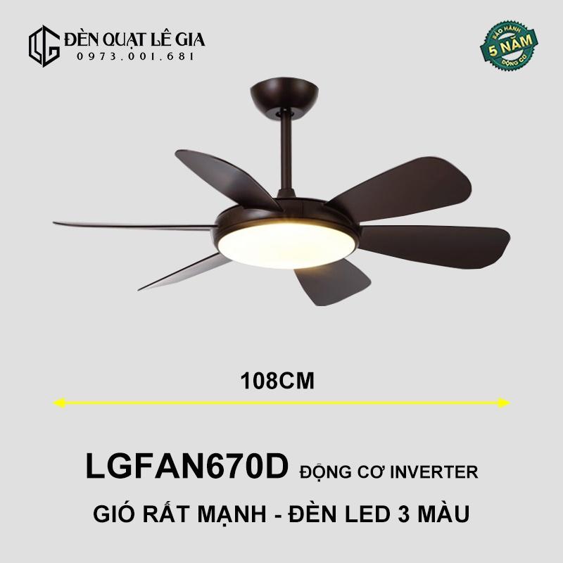 Quạt Trần Hiện Đại LGFAN670D | Quạt Trần Chung Cư