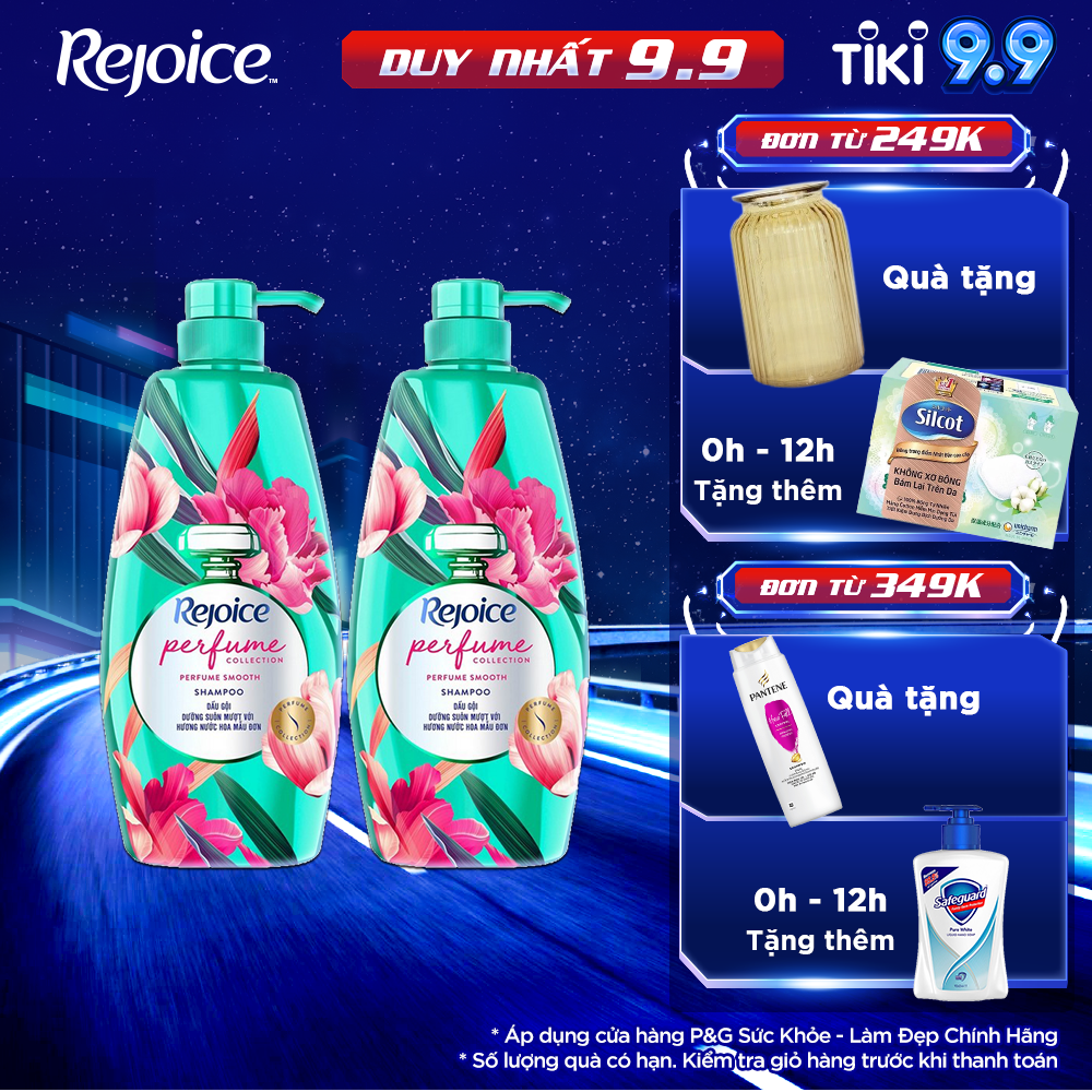 Combo 2 Dầu Gội REJOICE Fraya Hương Hoa Mẫu Đơn 650g/632,3ml