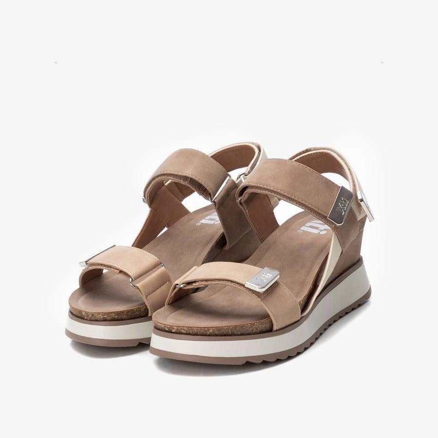 Hình ảnh Giày Đế Xuồng Nữ XTI Taupe Pu Ladies Sandals