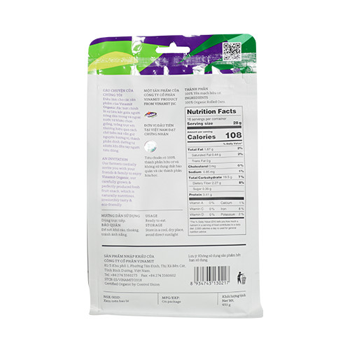 Yến Mạch Organic Vinamit 450gr
