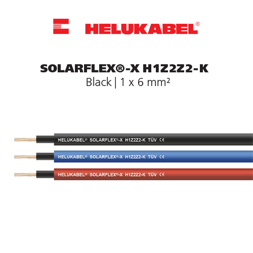 Dây cáp DC HELUKABEL SOLARFLEX-X H1Z2Z2-K | Black | 1 x 6 mm²