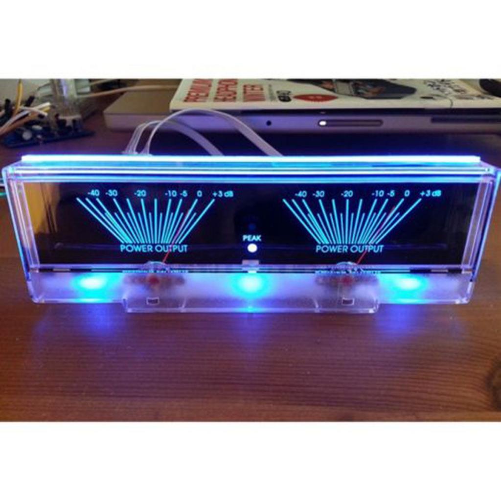 Power Amplifier Panel Dual Analog VU Meter Audio Level DB Meter With BackLit