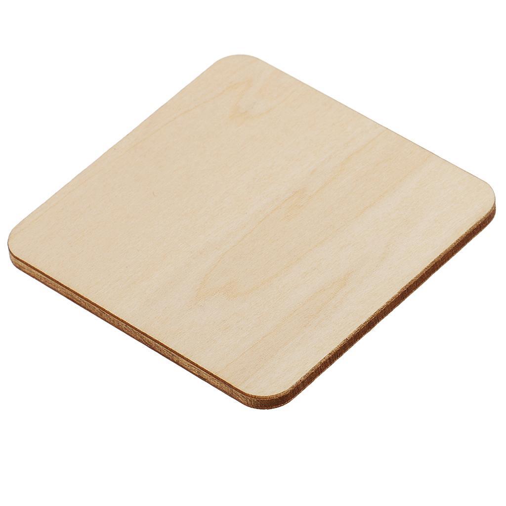 3-20pack Square MDF Unfinished Wood Pieces Blank Plaque DIY Craft 60x60mm 10