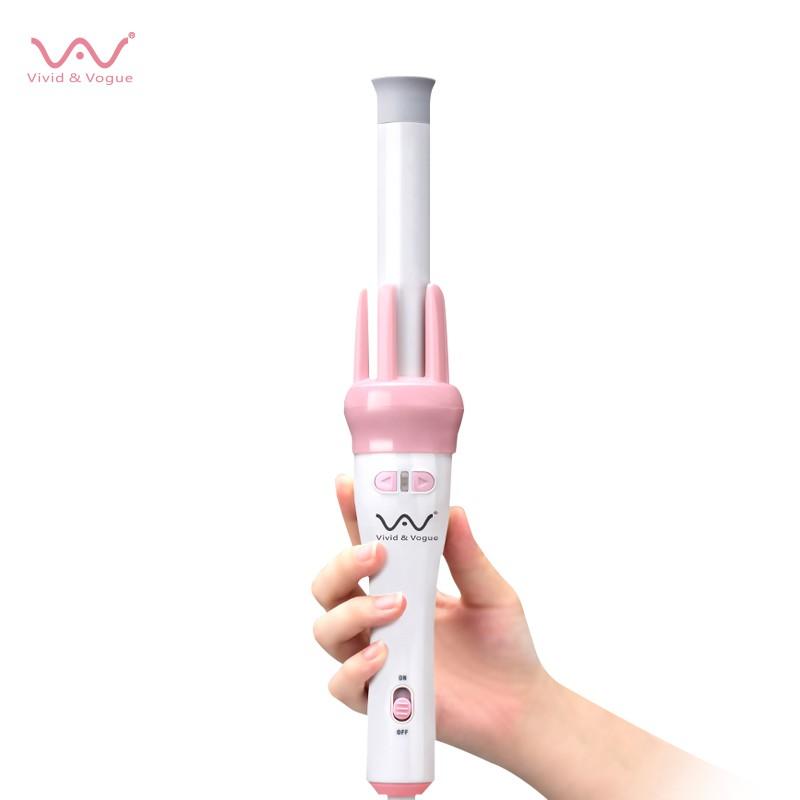 Máy uốn tóc tự động xoăn VIVID&VOGUE®️ VAV022B/Màu Hồng, máy uốn tóc cầm tay có trục uốn 28mm-Hàng chính hãng