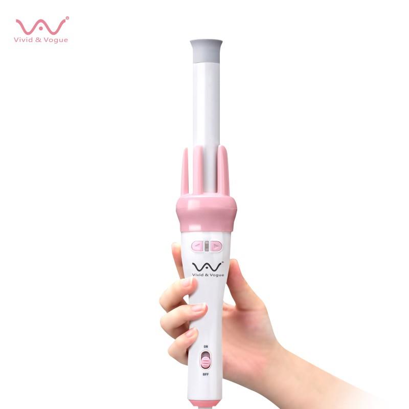 Máy uốn tóc tự động xoăn VIVID&amp;VOGUE®️ VAV022B/Màu Hồng, máy uốn tóc cầm tay có trục uốn 28mm-Hàng chính hãng