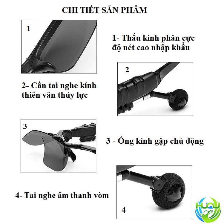 Tai Nghe Kiêm Kính Mắt Thời Trang Huqu A12