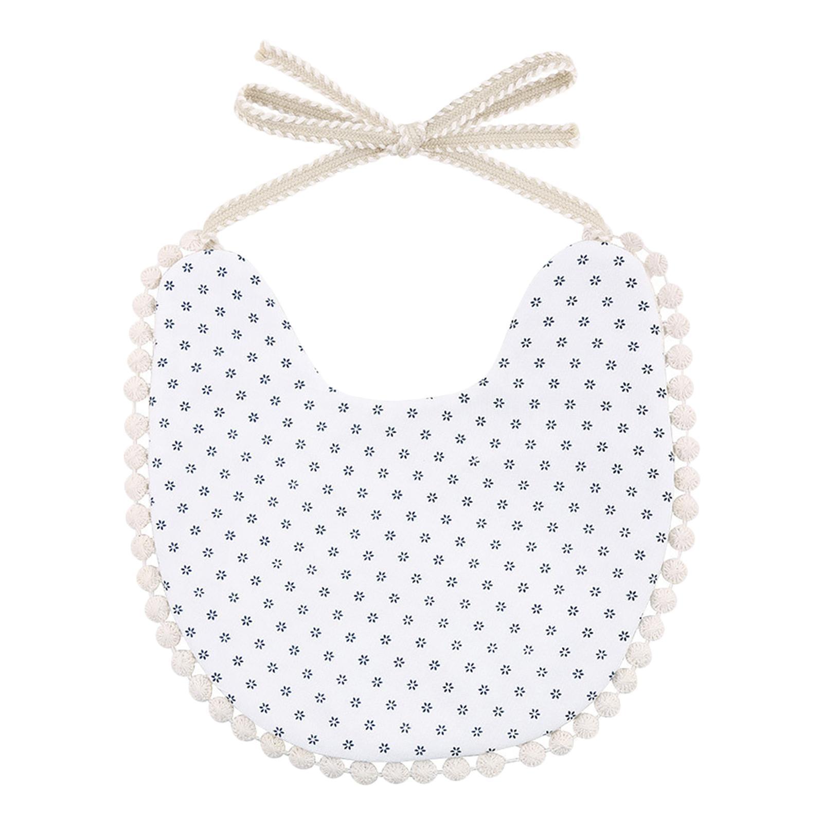 Feeding Bib Drooling Burp Apron Washable A White