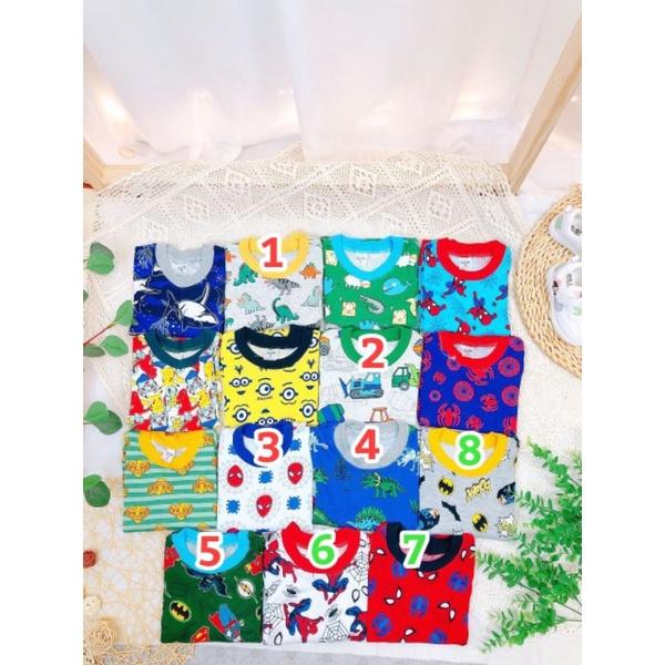 Bộ dài tay bozip cotton loại đẹp hình in màu và thêu đắp cho bé