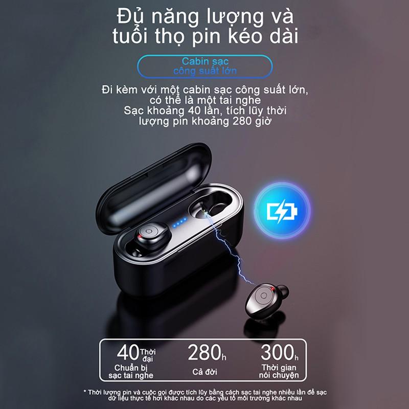 Tai nghe bluetooth Amoi F9, 2000mAh kiêm sạc dự phòng, nút điều khiển cảm ứng,chống thấm nước, chống bụi