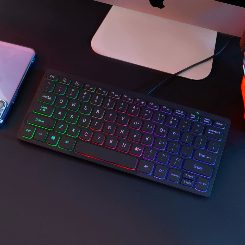 Bàn Phím có dây K1 mini nhỏ gọn có đèn led cho máy tính , Laptop hàng nhập khẩu