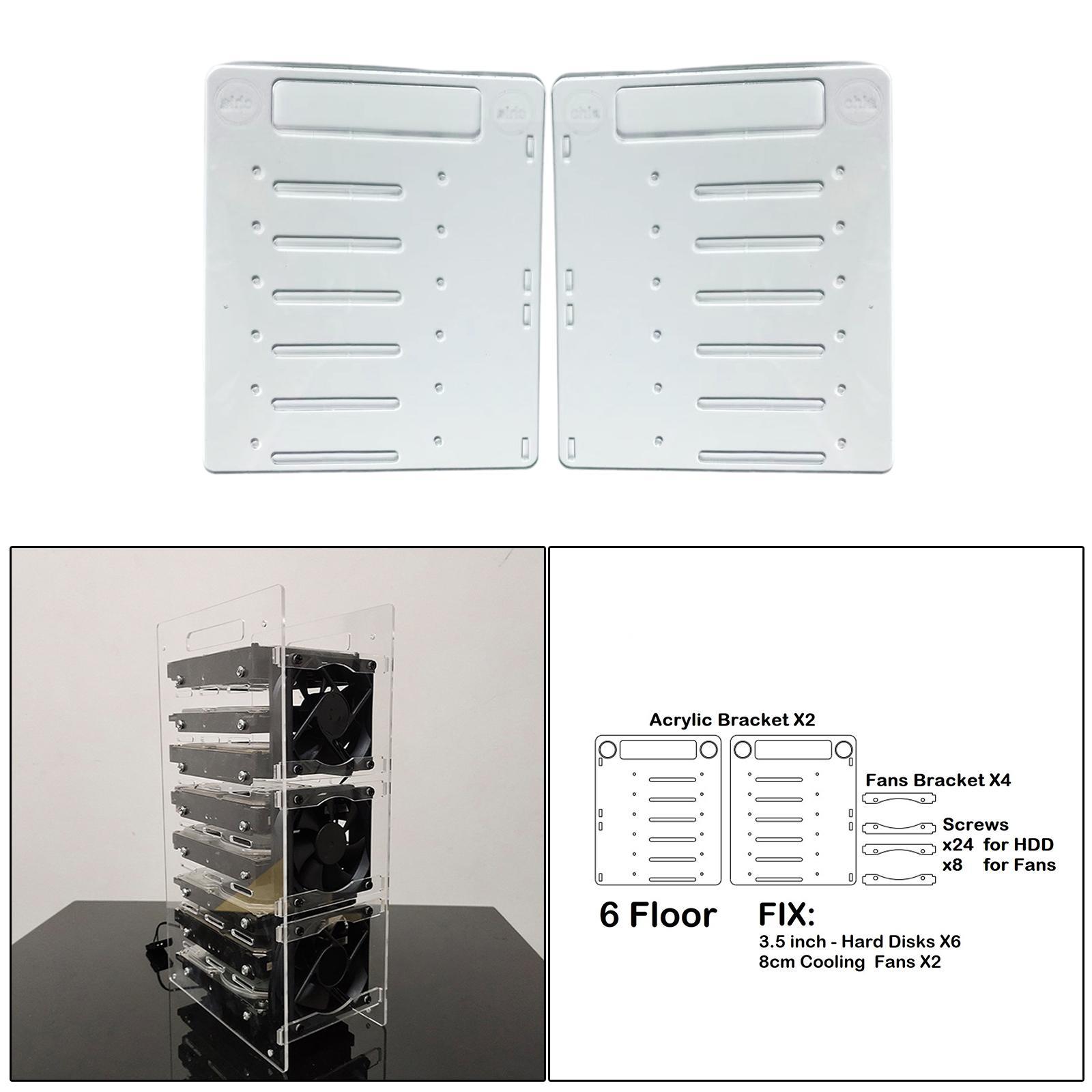 DIY 3.5inch Acrylic  Bracket Accessories for HDD Solid