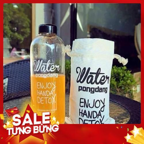 Bình nước Detox kèm túi vải 1000ml -Hàng nhập khẩu
