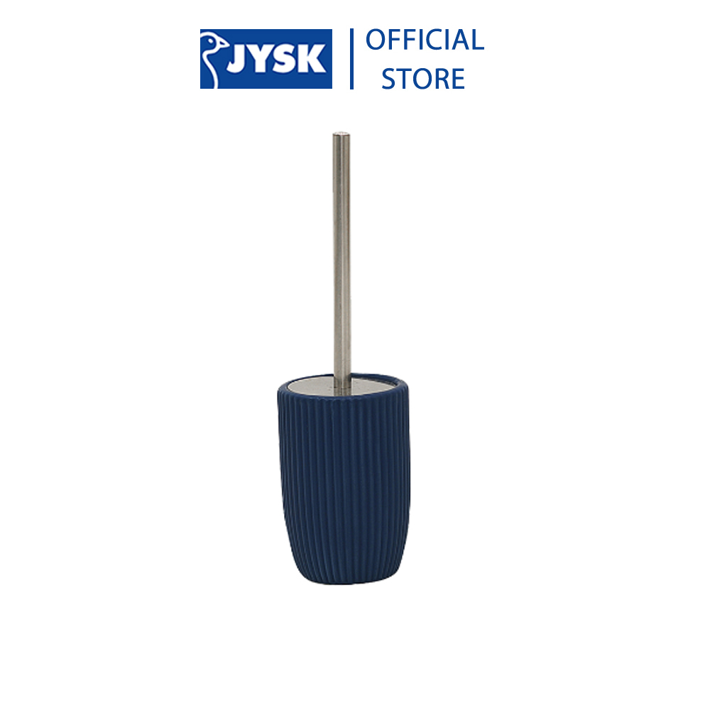 Chổi cọ toilet JYSK Esrum gốm màu xanh dương đậm Ø11x16cm