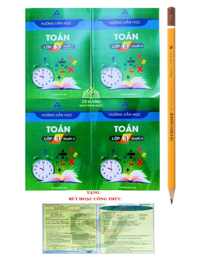 Sách - Combo 4 cuốn Hướng dẫn học toán lớp 3