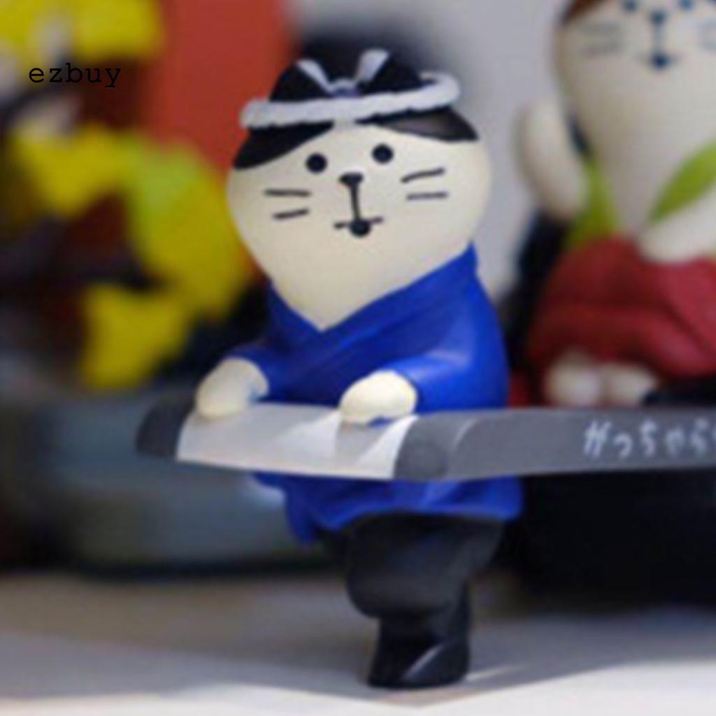 Interesting Cat Model Japanese Zakka Cat Figure Collectible for Home Decor
