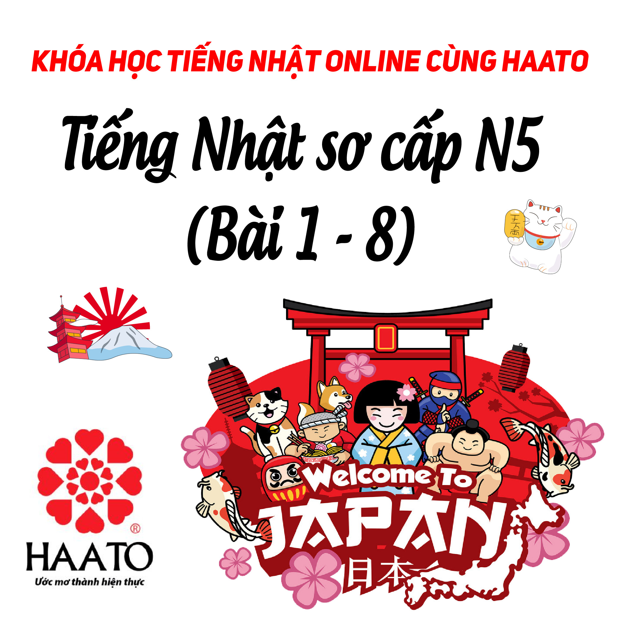 Khóa học tiếng Nhật online N5 cùng HAATO
