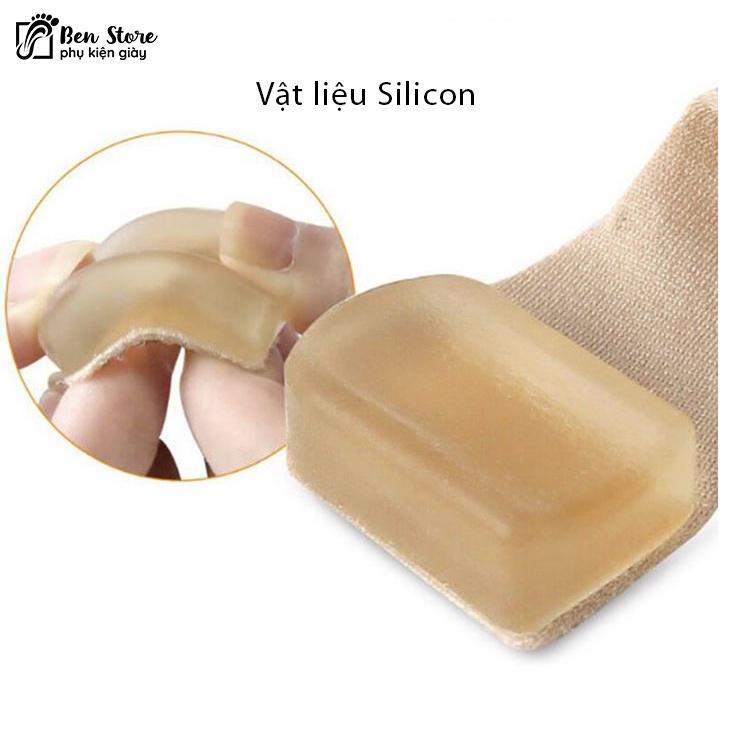 1 dụng cụ nẹp ngón chân, hỗ trợ hồi phục bệnh vẹo ngón chất liệu nylon velcro, silicon dễ điều chỉnh #nep55