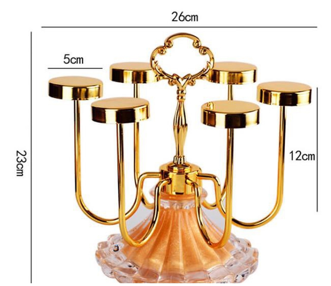 GIÁ ÚP CỐC MẠ VÀNG ĐẾ BẰNG THỦY TINH SANG TRỌNG