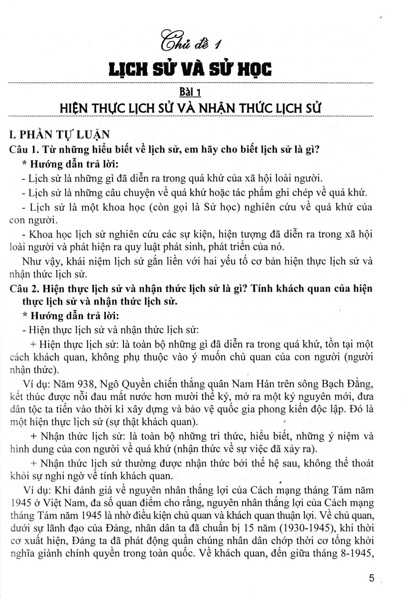 Sách tham khảo- Hướng Dẫn Trả Lời Câu Hỏi Tự Luận Và Trắc Nghiệm Lịch Sử 10 _HA