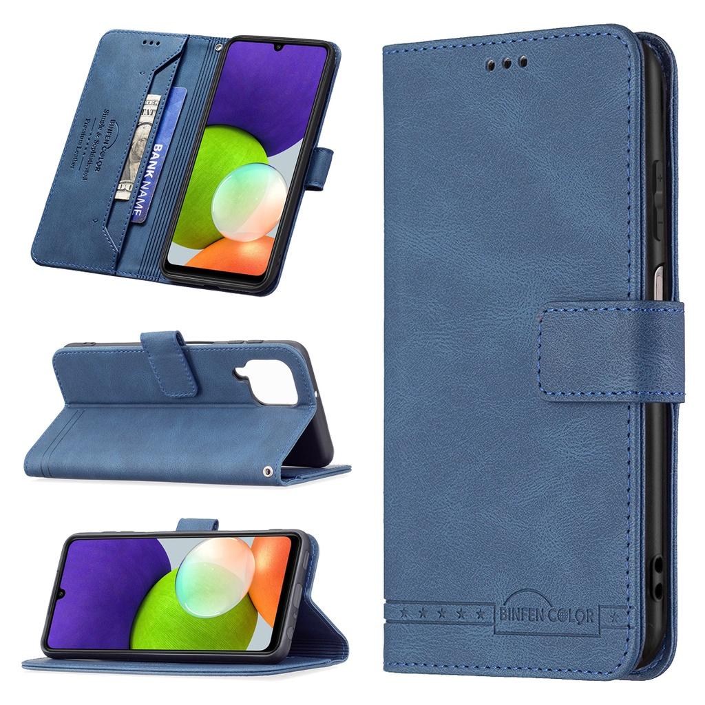 Ốp điện thoại da nắp gập kiểu ví chống trộm Cho Samsung Galaxy A12 A13 A22 4G A32 A42 A52 A72 5G