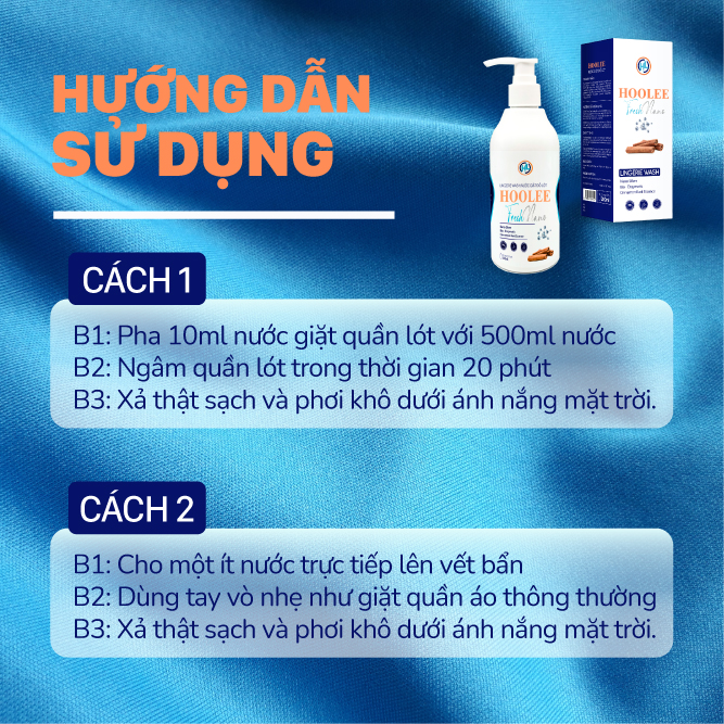 [Mua 1 Tặng 2] Nước giặt đồ lót Sinh học thế hệ mới HooLee Fresh Nano (280ml) Nano bạc, Tinh dầu quế Giúp kháng khuẩn, Hạn chế kích ứng, Làm sạch vết bẩn chuyên sâu, Tăng tuổi thọ đồ lót - HLive1+2