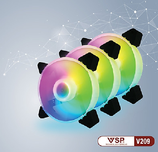 QUẠT TẢN NHIỆT V209 CHẾ ĐỘ LED RGB SIÊU XỊN