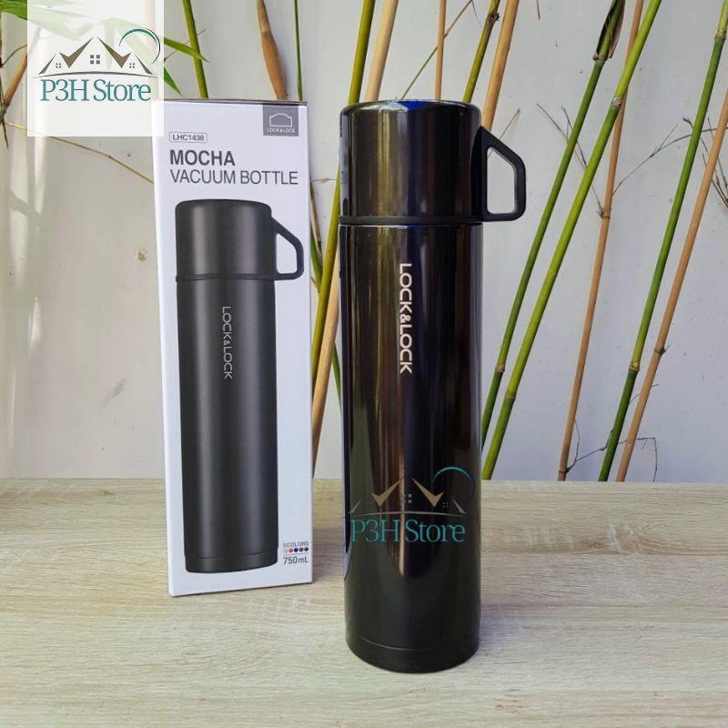 Bình giữ nhiệt Lock&Lock Mocha dung tích 750ml ó nắp dùng làm cốc uống LHC1438