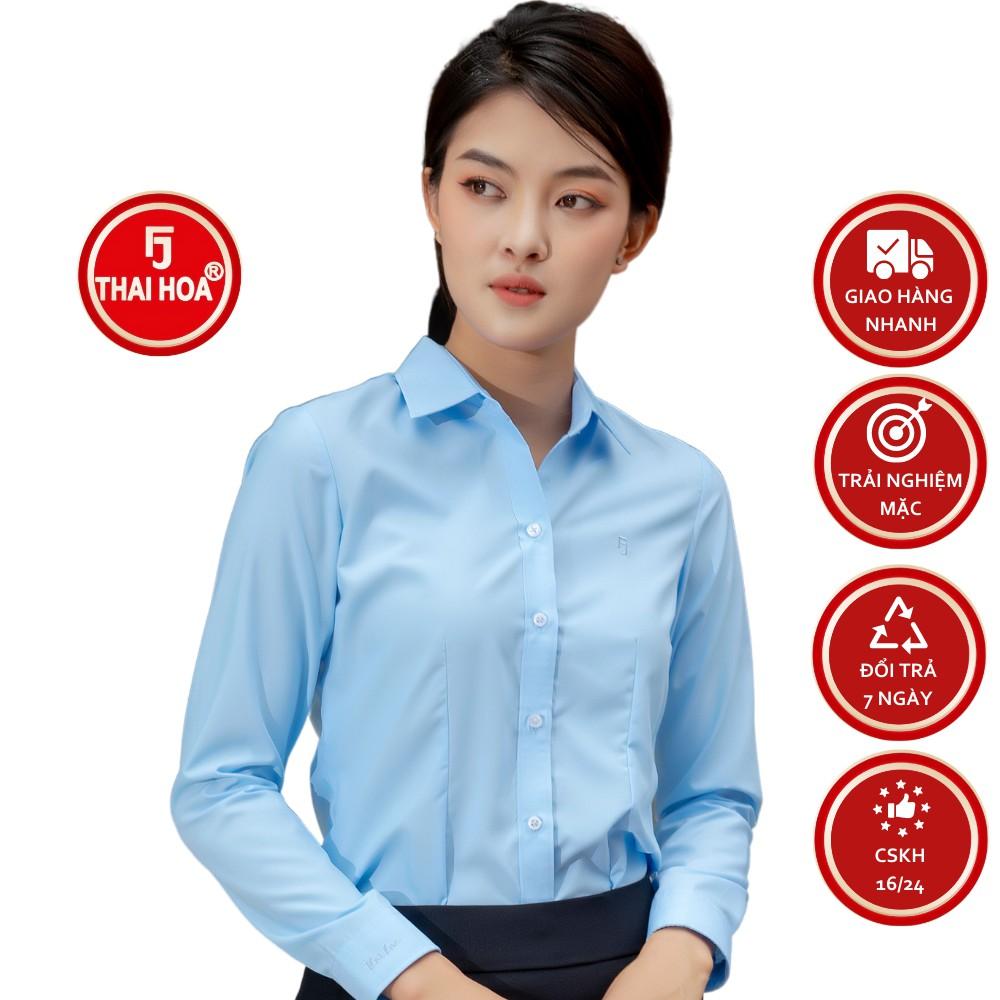 Áo sơ mi thời trang Thái Hòa 047-06-01 vải cotton thoáng mát đa dạng màu sắc
