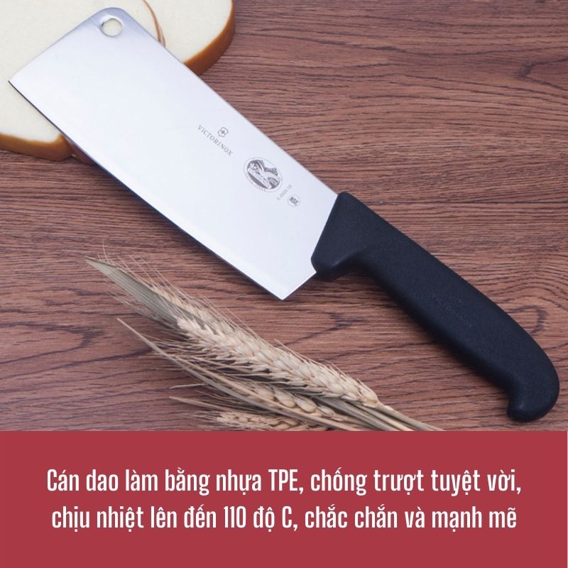 Dao Chặt VICTORINOX Lưỡi Dài 18cm Thép Không Gỉ Cao Cấp Tay Cầm Nhựa TPE Cao Cấp - Sản Xuất Tại Thụy Sỹ