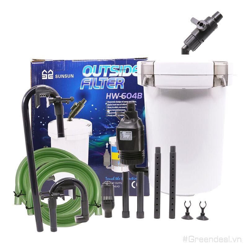 Lọc thùng SunSun HW 604B - máy lọc hồ thủy sinh - phụ kiện cá cảnh- thiết bị lọc cao cấp - shopleo
