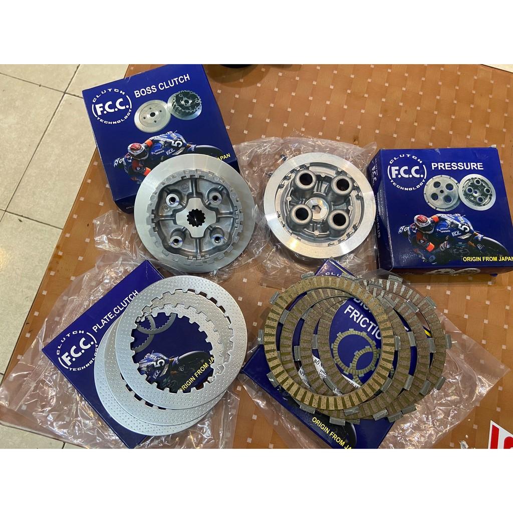 A1 Bộ nồi đế nhôm FCC - mặt ép - lá bố - lá sắt dùng cho xe Exciter 135 2011 col tay