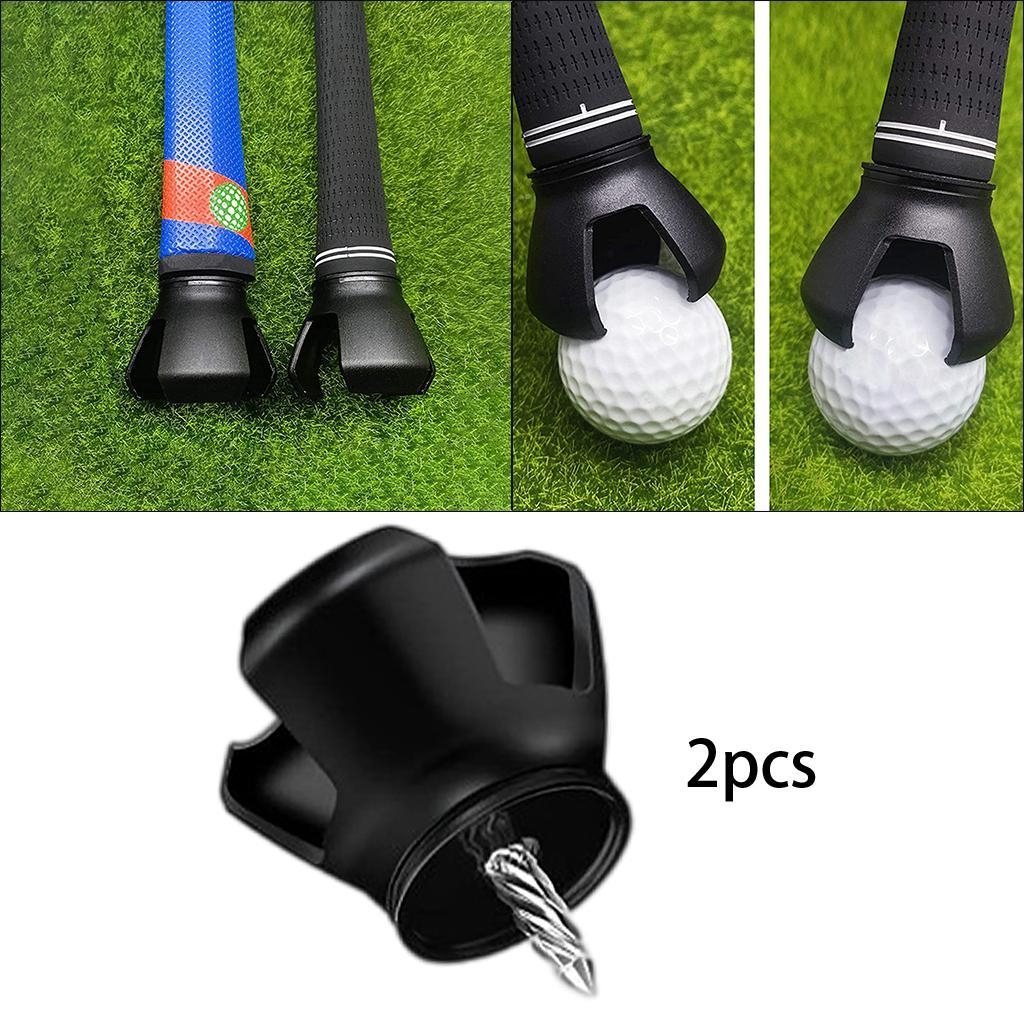 Golf Ball Pick 3-Prong Suction Cup Putter Tool for Putter Grip 2 pieces