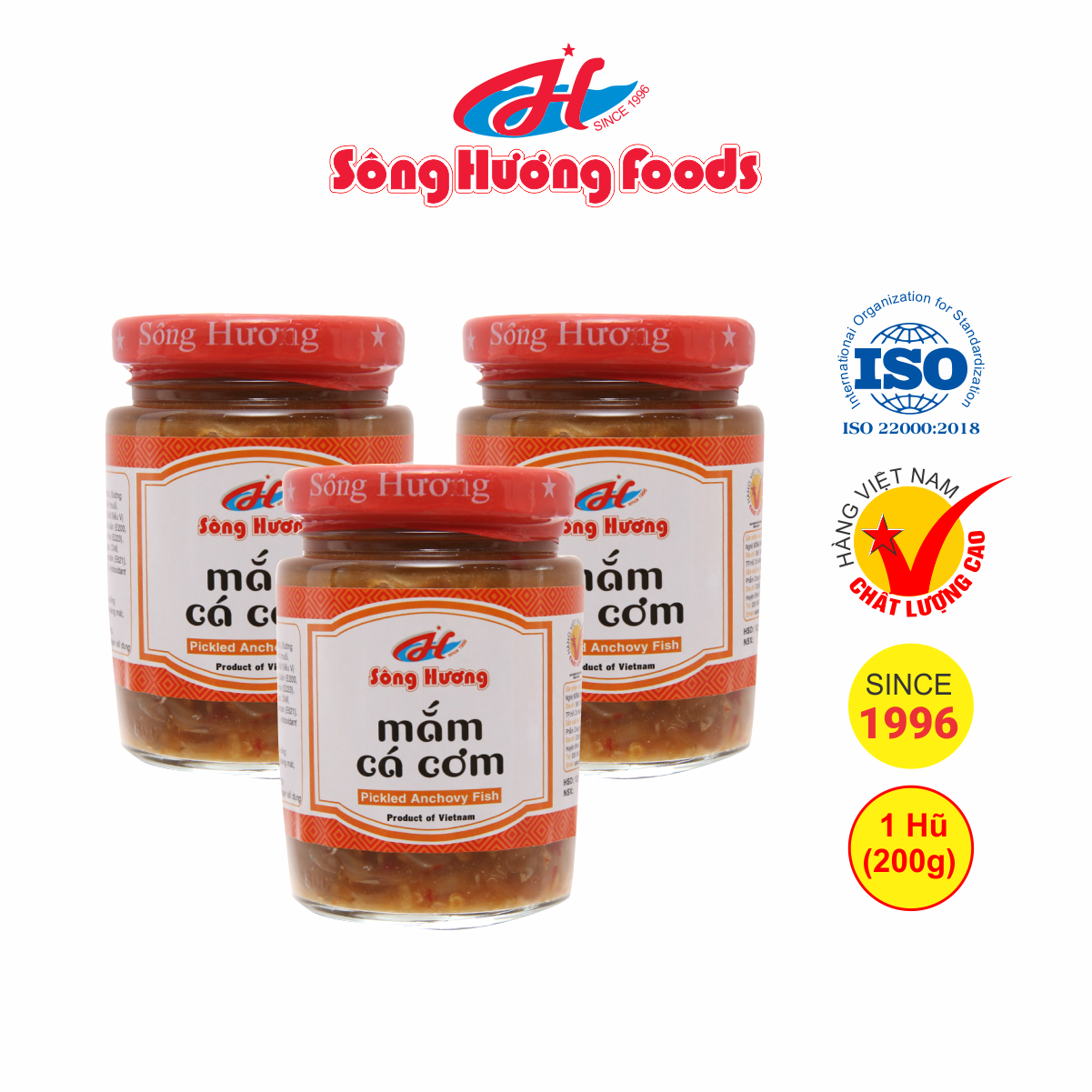 3 Hũ Mắm Nêm Cá Cơm Sông Hương Foods Hũ 200g